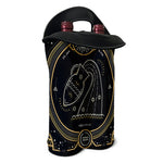 Vintage Aquarius Zodiac Sign Print Double Neoprene Wine Tote