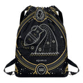 Vintage Aquarius Zodiac Sign Print Drawstring Backpack