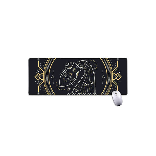 Vintage Aquarius Zodiac Sign Print Extended Mouse Pad