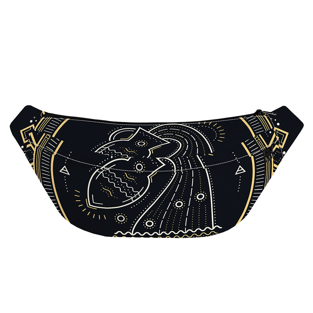 Vintage Aquarius Zodiac Sign Print Fanny Pack