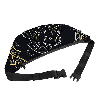 Vintage Aquarius Zodiac Sign Print Fanny Pack