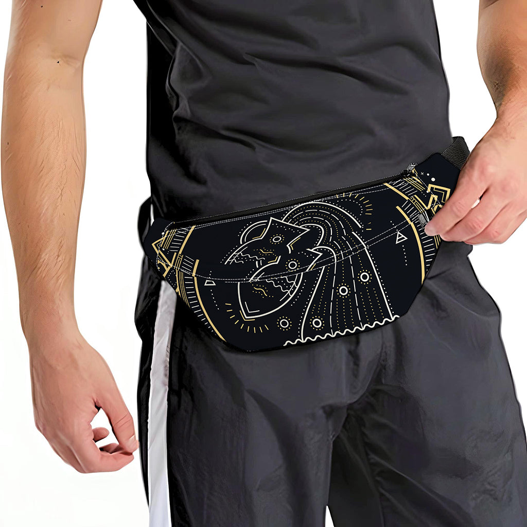 Vintage Aquarius Zodiac Sign Print Fanny Pack