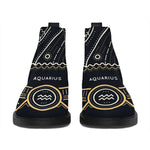 Vintage Aquarius Zodiac Sign Print Flat Ankle Boots