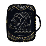 Vintage Aquarius Zodiac Sign Print Front Pocket Bible Bag