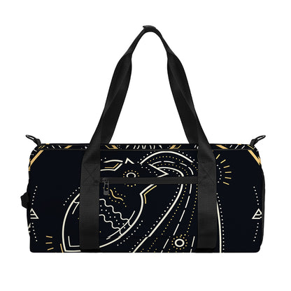 Vintage Aquarius Zodiac Sign Print Gym Bag