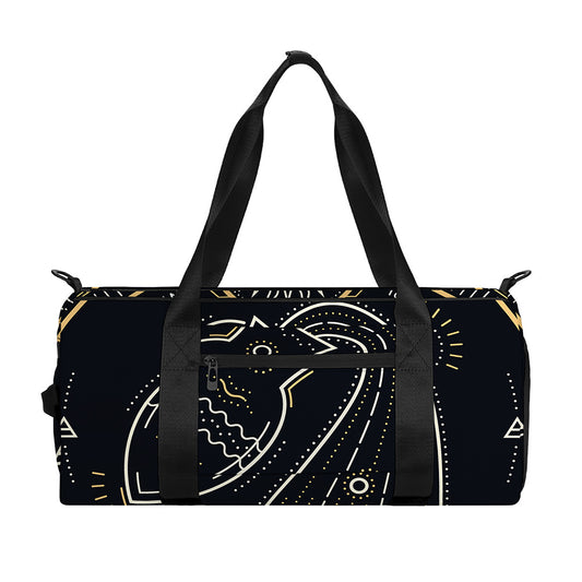 Vintage Aquarius Zodiac Sign Print Gym Bag
