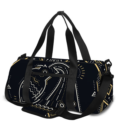 Vintage Aquarius Zodiac Sign Print Gym Bag