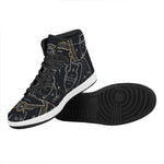 Vintage Aquarius Zodiac Sign Print High Top Leather Sneakers