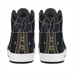 Vintage Aquarius Zodiac Sign Print High Top Leather Sneakers
