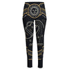 Vintage Aquarius Zodiac Sign Print High-Waisted Pocket Leggings