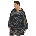 Vintage Aquarius Zodiac Sign Print Hoodie Blanket