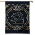 Vintage Aquarius Zodiac Sign Print House Flag