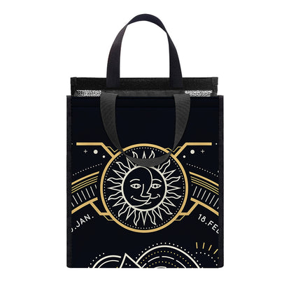 Vintage Aquarius Zodiac Sign Print Insulated Lunch Tote