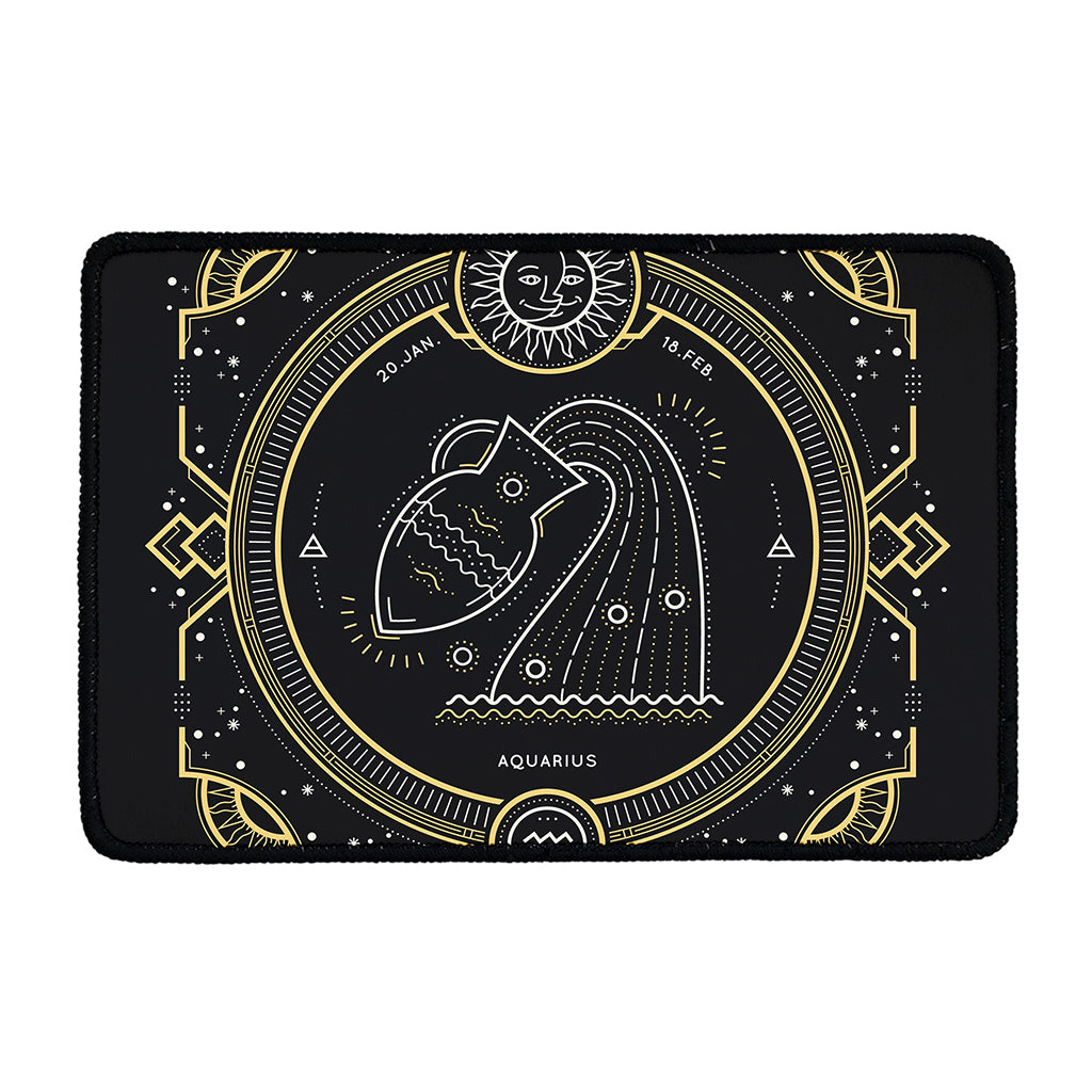 Vintage Aquarius Zodiac Sign Print Kitchen Mat