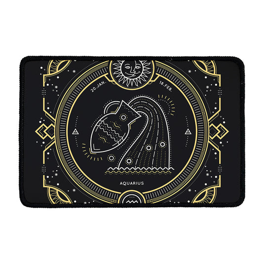 Vintage Aquarius Zodiac Sign Print Kitchen Mat