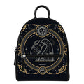 Vintage Aquarius Zodiac Sign Print Leather Backpack