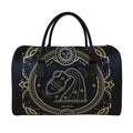 Vintage Aquarius Zodiac Sign Print Leather Duffel Bag