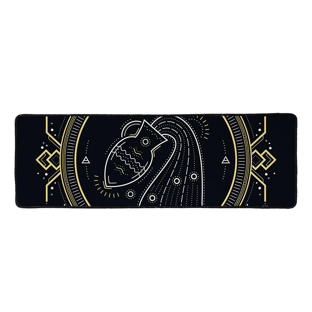 Vintage Aquarius Zodiac Sign Print Long Kitchen Mat