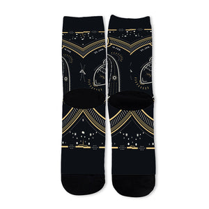 Vintage Aquarius Zodiac Sign Print Long Socks