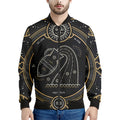 Vintage Aquarius Zodiac Sign Print Men's Bomber Jacket
