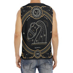 Vintage Aquarius Zodiac Sign Print Men's Fitness Tank Top