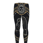 Vintage Aquarius Zodiac Sign Print Men's leggings