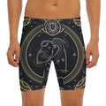 Vintage Aquarius Zodiac Sign Print Men's Long Boxer Briefs