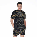 Vintage Aquarius Zodiac Sign Print Men's Romper