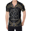 Vintage Aquarius Zodiac Sign Print Men's Shirt