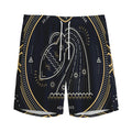 Vintage Aquarius Zodiac Sign Print Men's Athletic Shorts