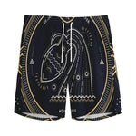 Vintage Aquarius Zodiac Sign Print Men's Sports Shorts
