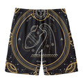 Vintage Aquarius Zodiac Sign Print Men's Swim Trunks