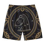 Vintage Aquarius Zodiac Sign Print Men's Swim Trunks