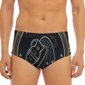 Vintage Aquarius Zodiac Sign Print Men's Triangle Swim Briefs