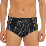 Vintage Aquarius Zodiac Sign Print Men's Triangle Swim Briefs