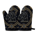 Vintage Aquarius Zodiac Sign Print Oven Mitts