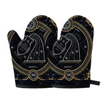 Vintage Aquarius Zodiac Sign Print Oven Mitts