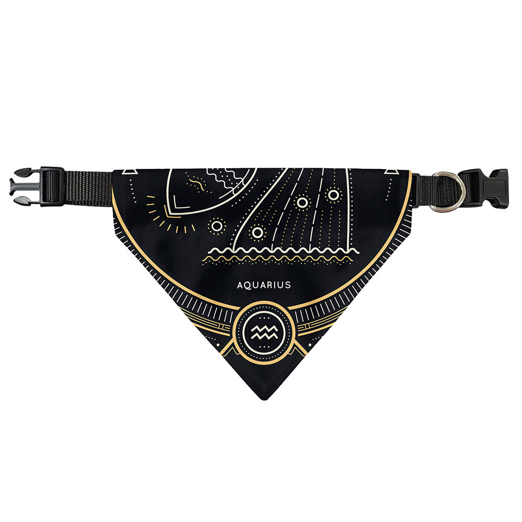 Vintage Aquarius Zodiac Sign Print Over The Collar Dog Bandana