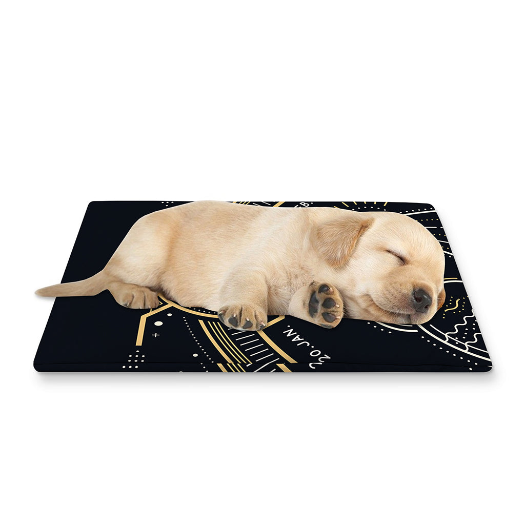 Vintage Aquarius Zodiac Sign Print Pet Cooling Mat Cover