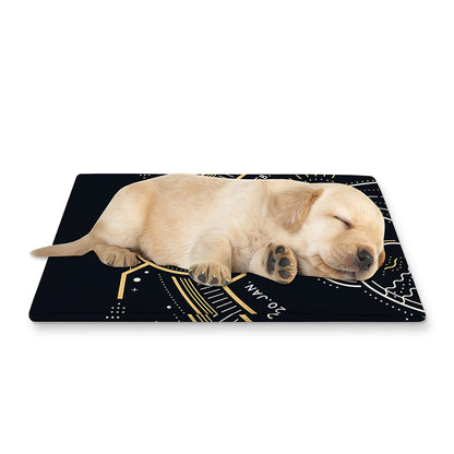 Vintage Aquarius Zodiac Sign Print Pet Cooling Mat Cover