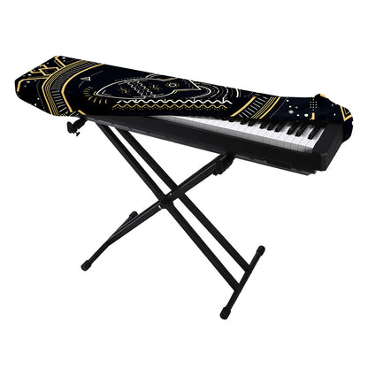 Vintage Aquarius Zodiac Sign Print Piano Keyboard Cover