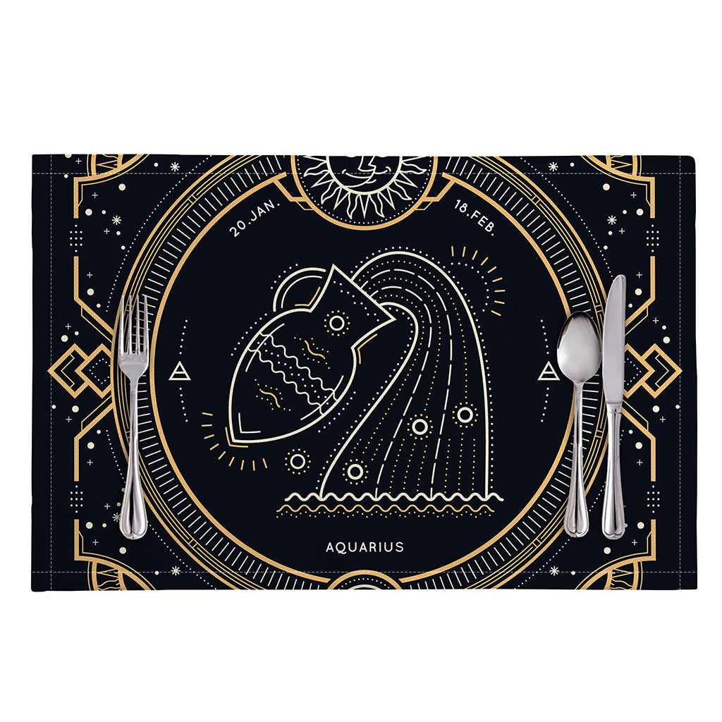 Vintage Aquarius Zodiac Sign Print Placemat