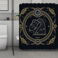 Vintage Aquarius Zodiac Sign Print Polyester Shower Curtain