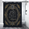 Vintage Aquarius Zodiac Sign Print Premium Shower Curtain