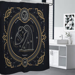 Vintage Aquarius Zodiac Sign Print Premium Shower Curtain