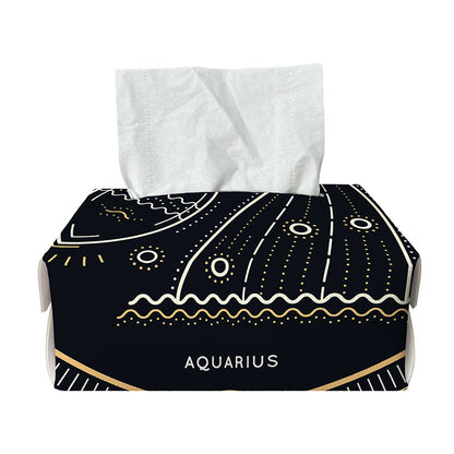 Vintage Aquarius Zodiac Sign Print Rectangle Tissue Box Cover