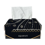 Vintage Aquarius Zodiac Sign Print Rectangle Tissue Box Cover