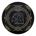 Vintage Aquarius Zodiac Sign Print Round Blanket