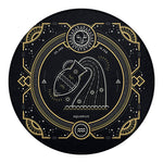 Vintage Aquarius Zodiac Sign Print Round Blanket