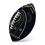Vintage Aquarius Zodiac Sign Print Rugby Ball